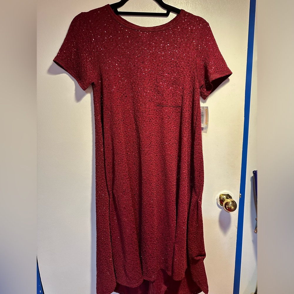 BNWT Lularoe Elegant Carly XXS -burgundy